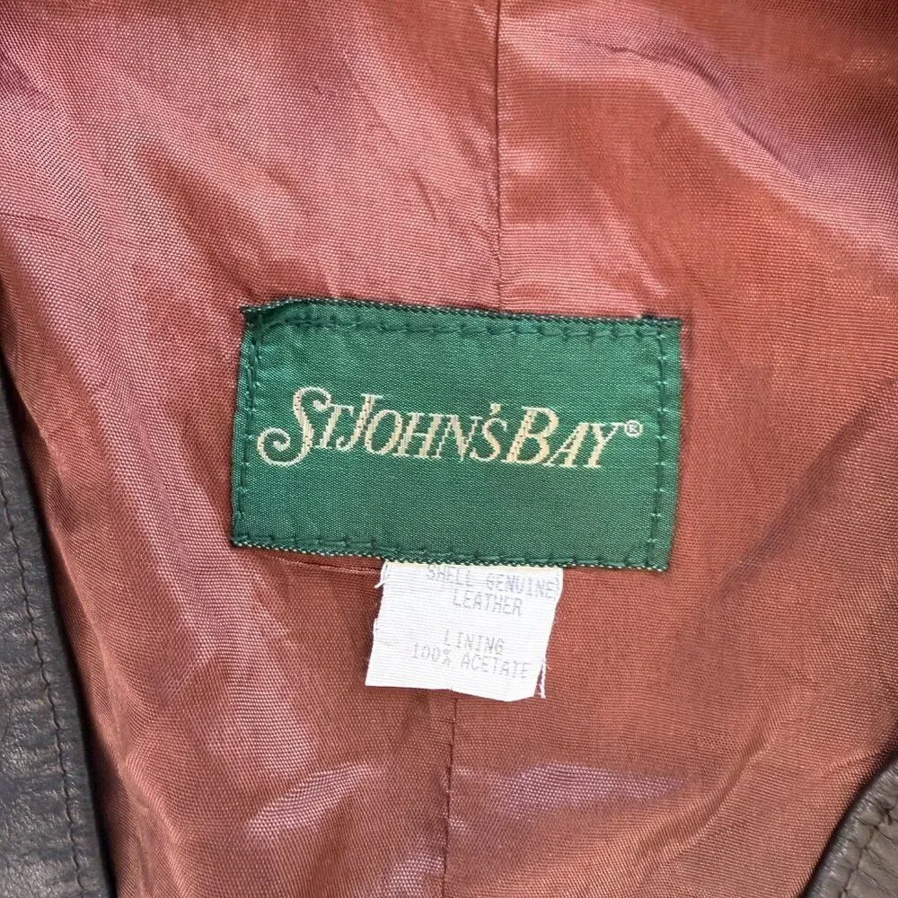 Vintage St. Johns Bay Leather Vest